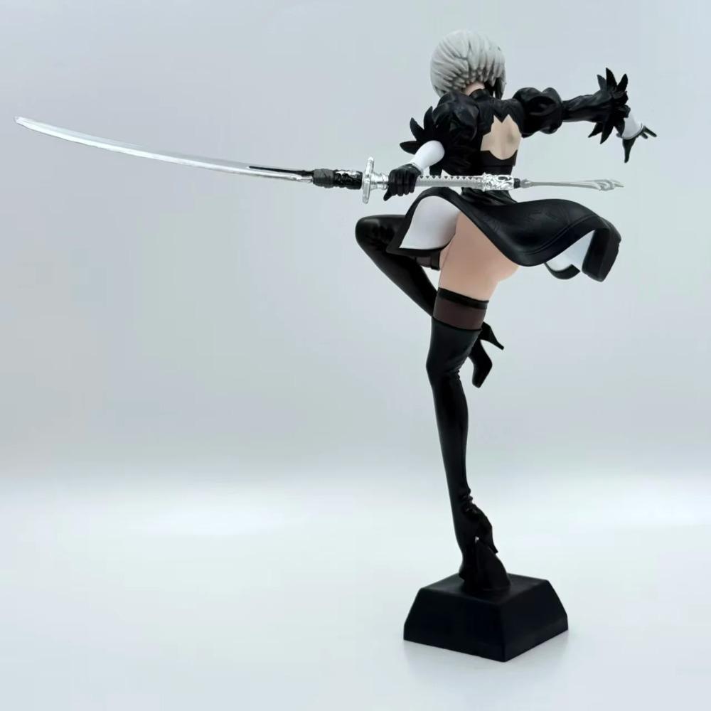 24CM NieR Automata YoRHa No. 2 Tip B figma 2B Yaşam Formu Kaine Nier PVC Aksiyon figürü bebek model Koleksiyonluk heykel figura hediye