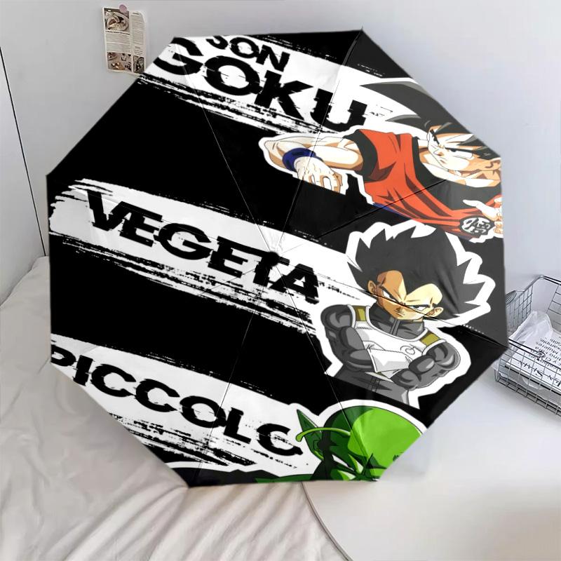 1 PC Automatic Folding Umbrella - Dragon Ball Pattern Portable Foldable Design With 8 Ribs Christmas Birthday Gifts