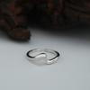 Wave Twist Adjustable Ring - Women's Trendy Gold & Silver Index Finger Ring