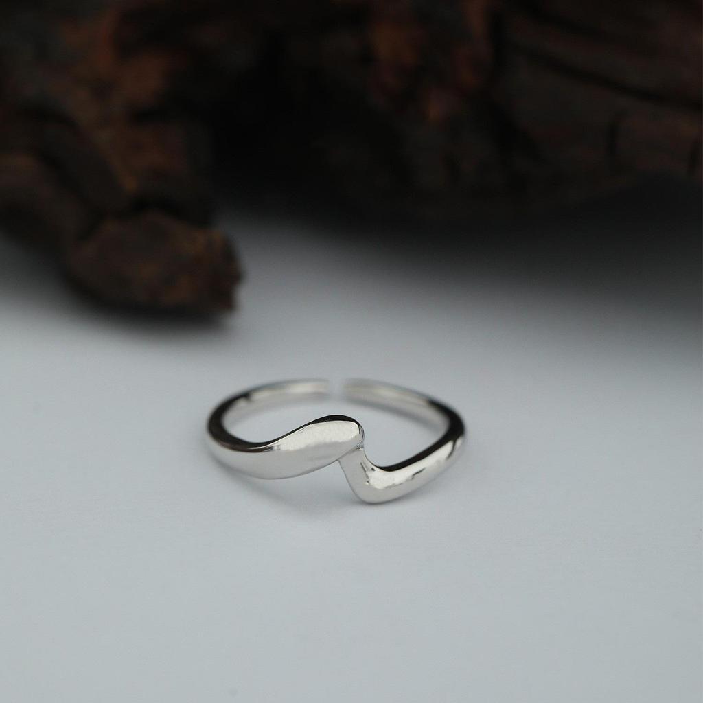 Wave Twist Adjustable Ring - Women's Trendy Gold & Silver Index Finger Ring