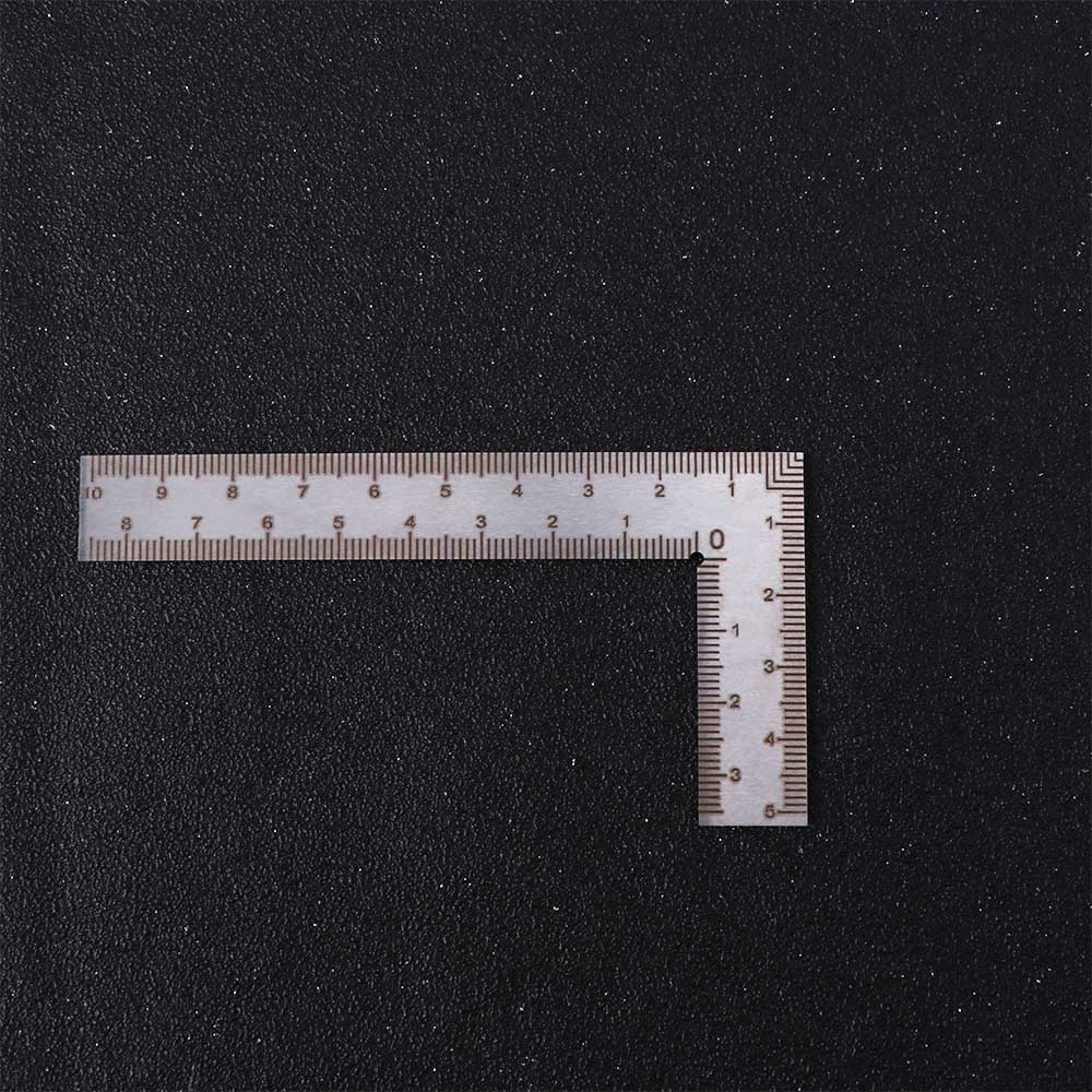 Stainless Steel L Square Ruler Measuring Tool High-Accuracy Metal Ruler Small Frame Double-Sided Mini Ruler Educational