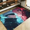Anime J-Jujutsu K-Kaisen Floor Mat Soft Flannel Floor Mat  Suitable for Entryways, Living Rooms, Bedrooms, and Bathrooms