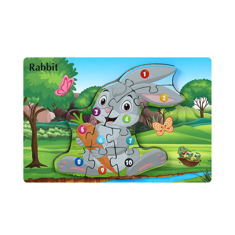 Деревянные животные, дорожное движение, познание, мультяшные, трехмерные пазлы, игрушки для раннего развития, образовательные, детские, крупные строительные блоки, игрушки для сопоставления