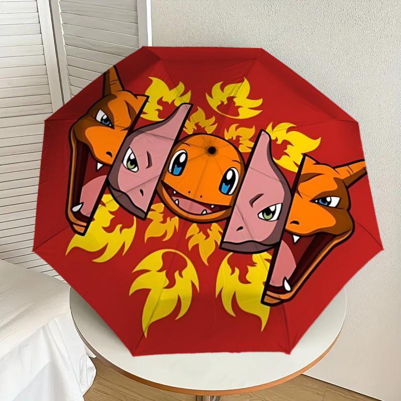 1pc Charmander, Pokémon Automatic Open/Close Umbrella, Lightweight Design for Everyone,Durable Canopy Yy251014067