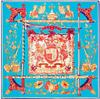 130cm*130cm Royal Chant Silk Totem Square Scarf Women's Scarves  Bandana Echarpe Hiver Femme Ponchos And Capes Foulard