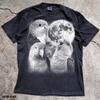 Distressed Parrot Full Moon Graphic Tee, Tropical Bird Lover Gift