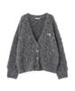 Jill by Jill Stuart Airy Knit Sweater with Charcoal Gray Women's Brooch,