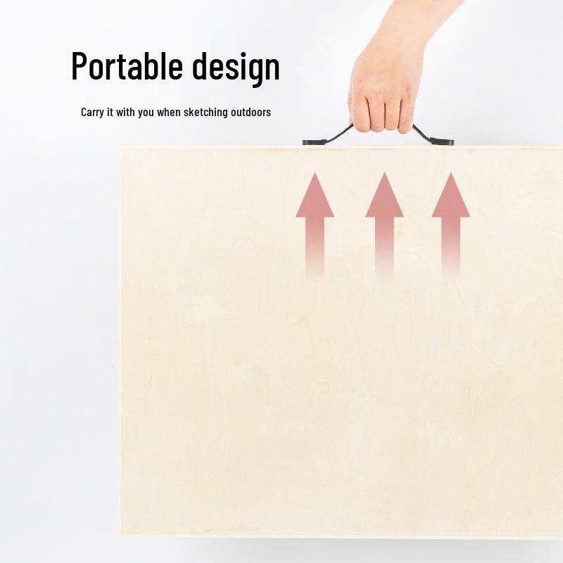 Ultra-thin 4K Basswood Art Drawing Board, Portable 8K Hollow Wooden Sketch Pad for Beginners