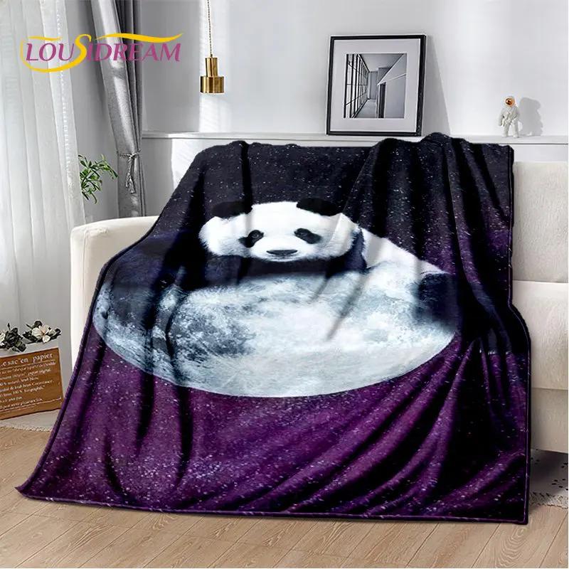 3D Cartoon Cute Panda Blanket,Flannel Blanket Throw Blanket,Kid Warm Blanket for Home Living Room Bedroom Beds Sofa Picnic Cover