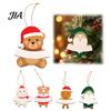 Personalized Christmas Tree Ornaments Wooden Ornament, Cute Bear Gingerbread Gnome Cat Dog Customizable Name Tags Hanging Decorations for Tree,