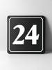 Metal House Number Sign, Black White Contrast, Outdoor Wall Decor for Home Street