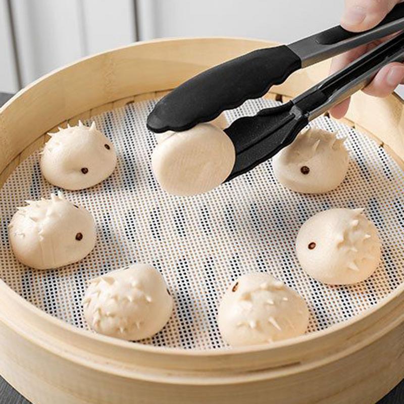 Non-Stick Silicone polyester cloth steamer baking mat Dim Sum Restaurant Kitchen Under Steamers Mat Cooking reusable Tools
