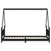 Kids Bed Black 80x200 cm Solid Pine Wood