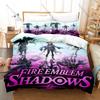 Strategy RPG Fire Emblem Full Printed 3PCS Bedding Duvet Cover + 2 Pillowcases Teen Gamer Dorm Home Decoration Anime
