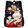 Inuyasha Warm Winter Child School Backpack with Lunch Bags ,Pencil Bags ,School Bags for Boys Girls Best Gift