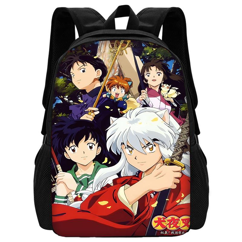 Inuyasha Warm Winter Child School Backpack with Lunch Bags ,Pencil Bags ,School Bags for Boys Girls Best Gift
