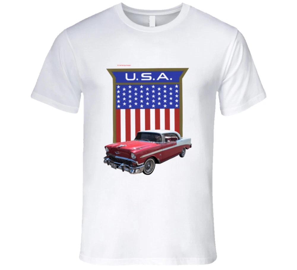 1956 Chevy Belair American Flag Premium Gift T Shirt 2XL