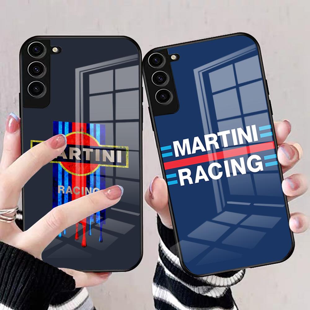 Racing M-Martini-ES Phone Case For Samsung S25 Edge Ultra S23 S22 S21 S20 Ultra Plus S24 Fe A54 A53 A25 Glass Cover