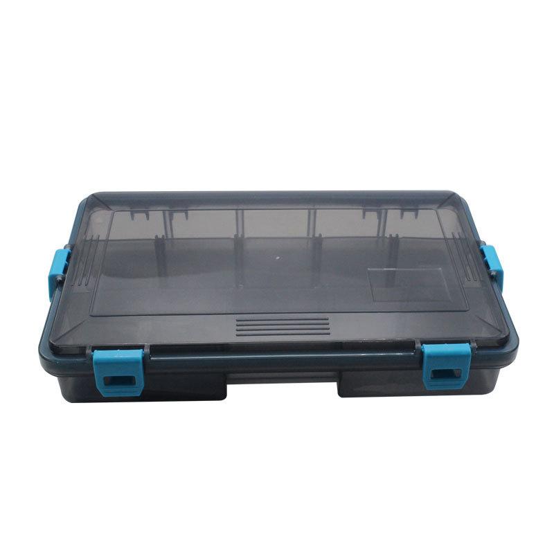 Four-lock Single-layer Fishing Accessories Box Four-color Adjustable Insert Lure Box High Quality Rectangle