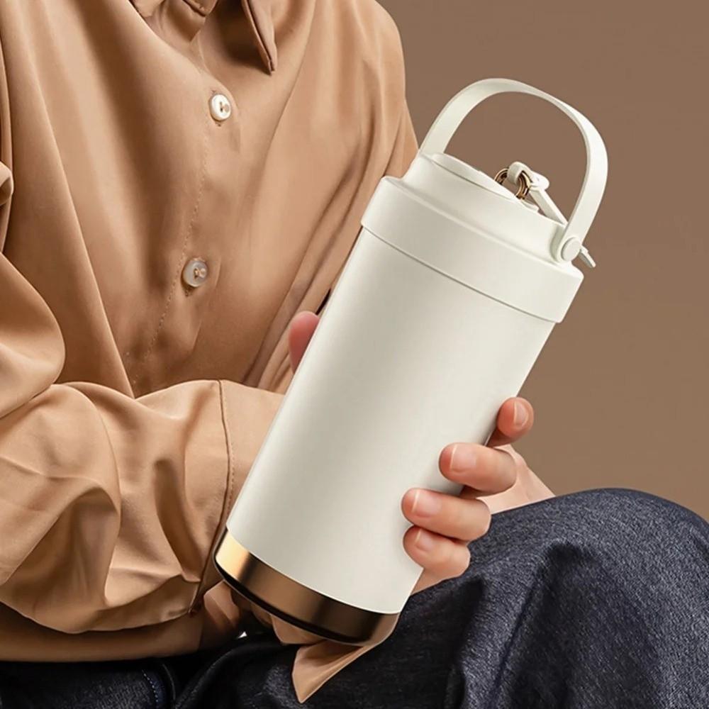500ml Travel Coffee Mug Ceramic Coated Tumbler Portable Coffee Tumbler Cup  School
