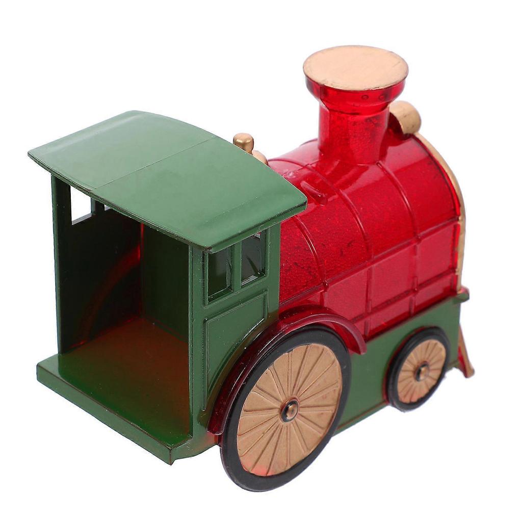 Decor Train Model Christmas Desktop Adornment Red Night Light Home Decoration 1Pc