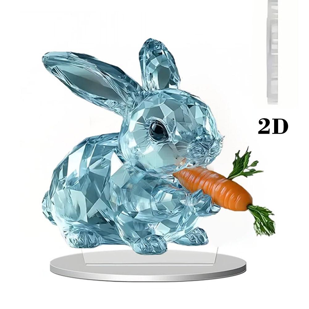 Acrylic Decorative Sign Cat Colorful 2D Flat Print Cute Elephant Ornament Crystal Art Home Decor Figurine Table Ornament Gifts