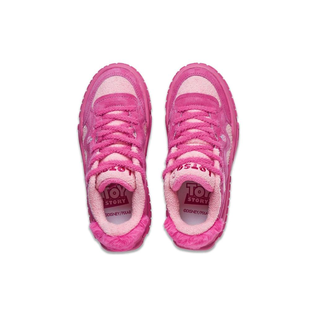 Li Ning Disney Strawberry Bear X  001 Unblock Classic Cushioning Breathable Warm Low-Top Casual Shoes Women Sneakers Pink AGCT218-5
