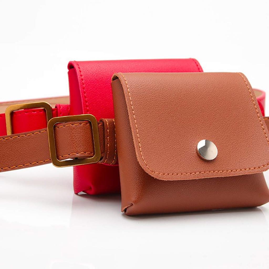 WHITE FANG Taillen-Mini-Tasche Beutel Leder mit Abnehmbar Stilvoll und Niedlich für BT260 (Weißer Reißzahn) Gürtel, Damen, (04 Kamel)