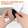 4 PCS Headphone Organizer and Silicone Cable Ties, Silicone Pouch