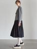 Mite Scallop Collor Pleats Dress_Gray