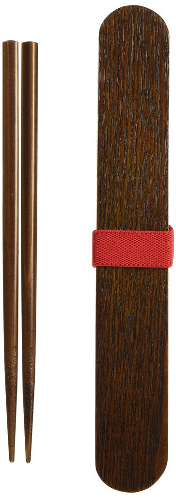 HAKOYA Chopstick Suri Lacquer Case, Oval, Small, Wooden,