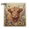 Kit de Manualidades Artísticas de Perlas Artificiales 3D Animales DIY, Linda Decoración de Pared con Pintura, Kit de Manualidades con Flores para Adultos, Hogar Hecho a Mano Adultos