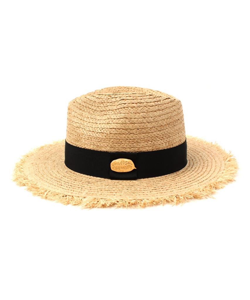 Yunibeosyeolkemiseuteuli Gold Metal Natural Fedora Summer Fedora