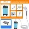 Temperature & Battery Digital Display Portable Camping Shower  Hiking Travel Beach