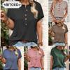 Women's Fashion Casual Solid Color Print Short Sleeve  Blouses & Shirts