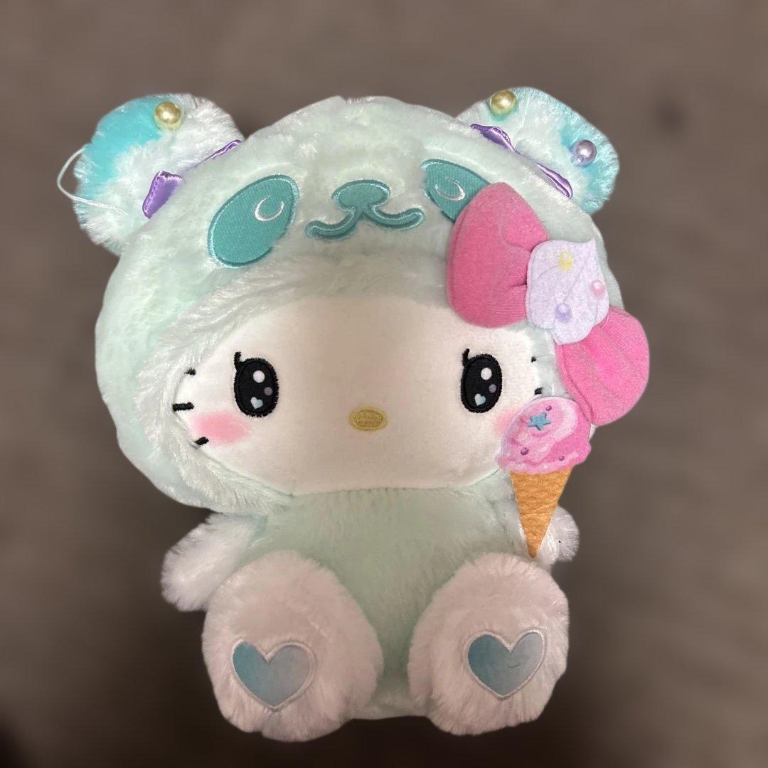 Hello Kitty stuffed animal mint green