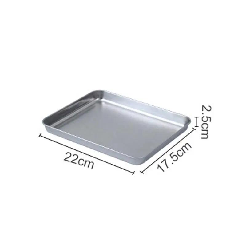 

Stainless Steel Barbecue Tray Flat Chassis Multi Purpose Removable Cooling Rack Tray Set Kitchen Nonstick Cake Baking Pan
