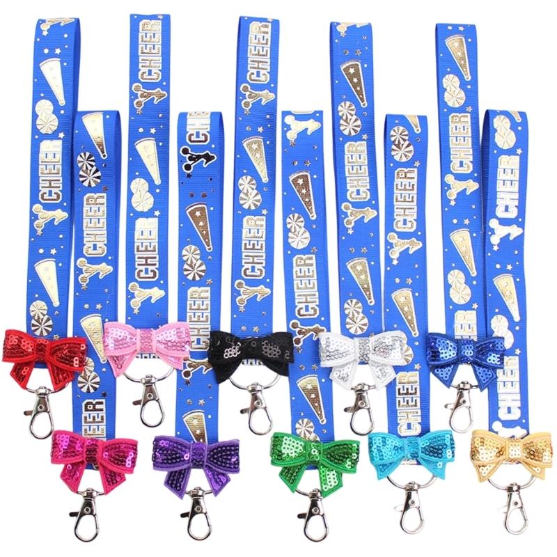 Pack Of 10 Cheerleader Keychains Soft Polyester Accessories For Sports Enthusiasts Sturdy And Lightweight Design