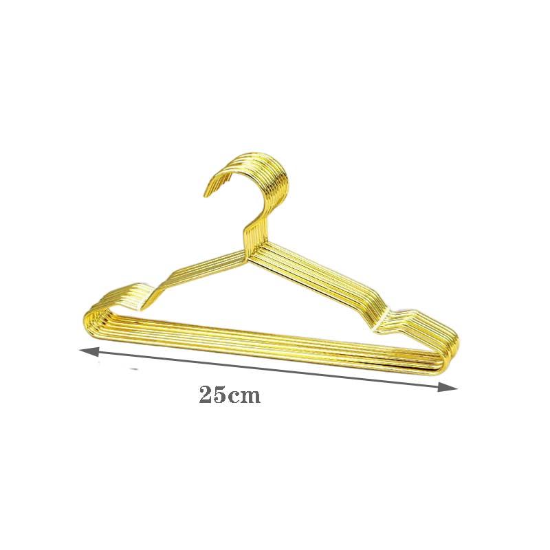10 Pack Gold Hook Coat Children Metal Heavy Hanger for Clothes With Non-Slip Design Space Saving Heavy Duty Hangers for Pets Dog