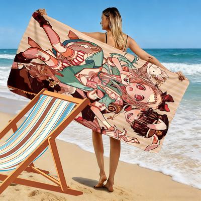 Hanako-kun 2D Flat Print Beach Towel, Large Soft Quick Dry Towel for Beach Camping SwimmingDSTJ0925304
