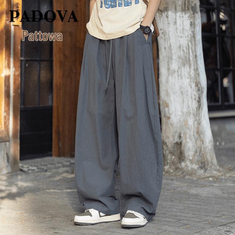 Patova Unisex Curved Knife Straight-Leg Cotton Linen Casual Pants 3XL