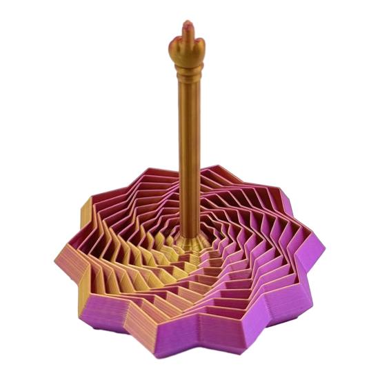 3D-gedruckter Fidget-Stern Stress Angstabbau Fraktaler Expandierter Stern Sensorisches Spielzeug mit Griff Wirbelnde Spirale Expandierbarer Stern Dekompressionsspielzeug