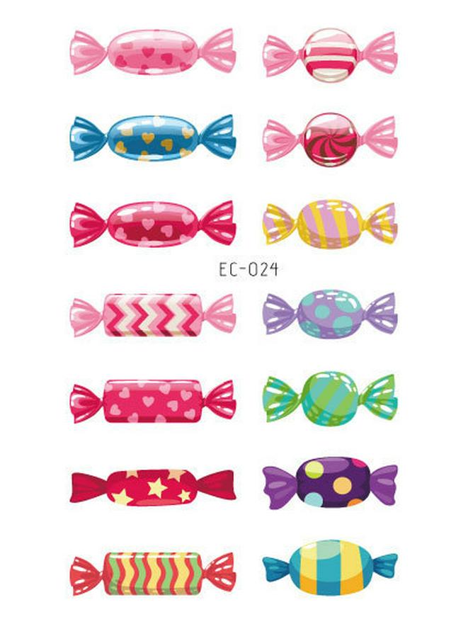 Wasserdichte Niedliche Eis & Donut Tattoo Aufkleber für Kindergeburtstage