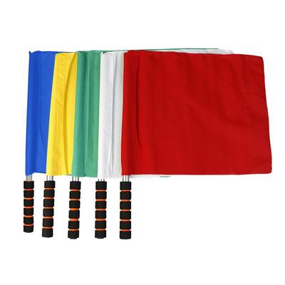 1Pcs Soccer Referee Flag Red White Yellow Blue Green Football Training Command Flag Competition Signal Flag Referee Supplies