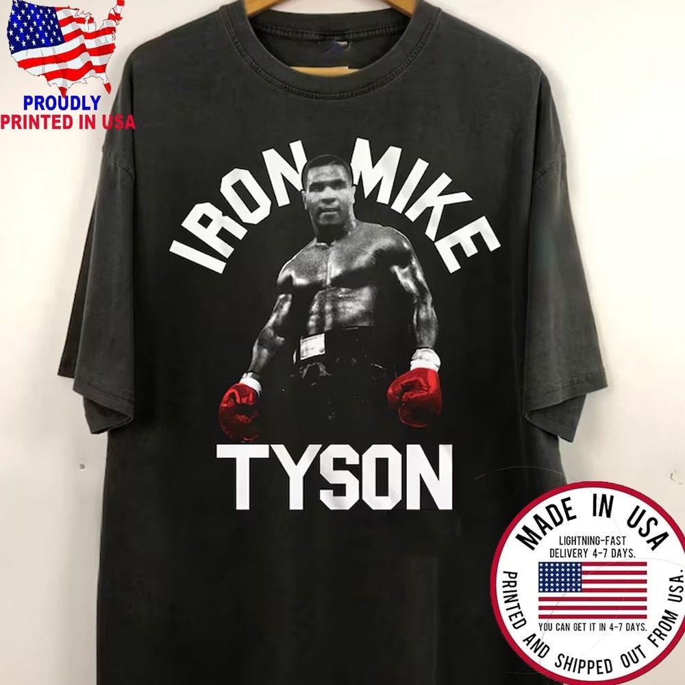 Unisex Shirt Cotton Oversize Large Size Rare Mike Tyson Graphic T-shirt Gift For Fans Men All T-Shirt