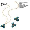 Minimalist Jewelry Set 2Pcs/Set Women Enamel Flower Charm Adjustable Beautiful