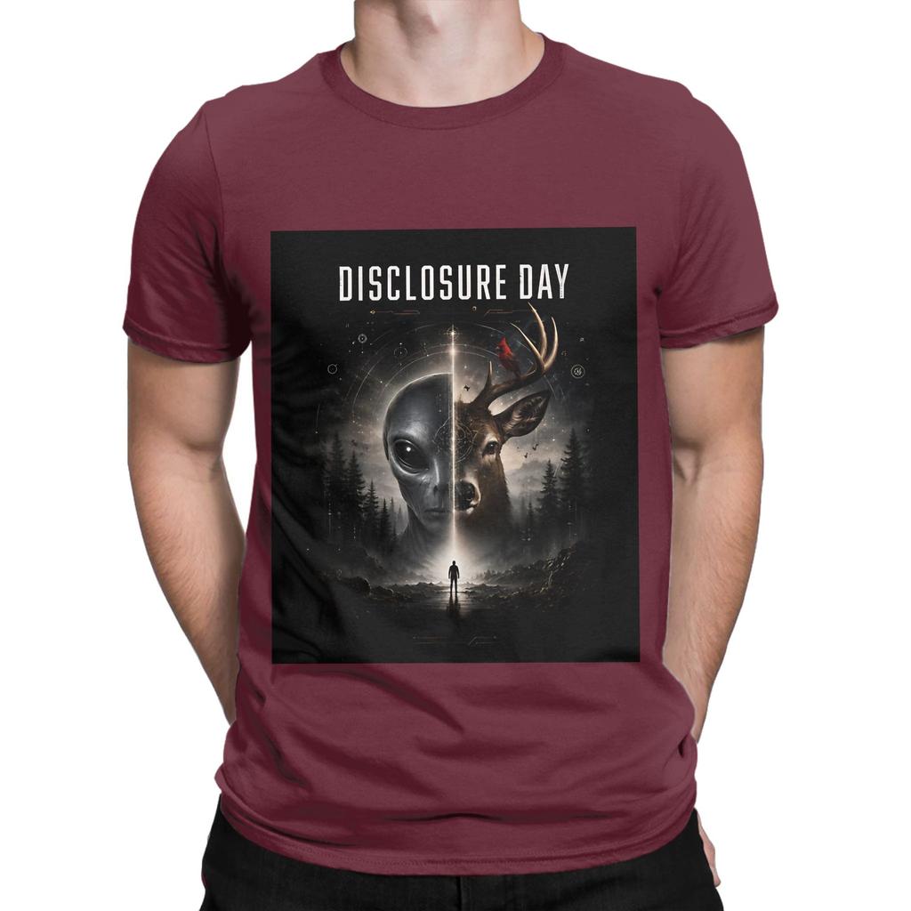 Disclosure Day painting logo poster Funny Graphic 100 Cotton TShirt Disclosure Day Tees Tops For Unisex