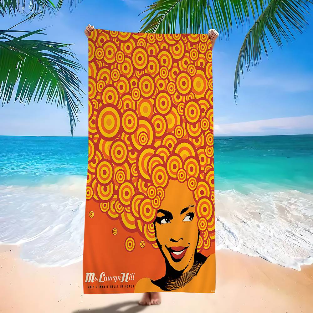 

L-Lauryn H-Hill Pop Hip Hop Rapper Microfiber Beach Towel Absorbent Quick Dry Soft Yoga Swimming Resort Mountain Climbing Towel W40*H60(CM)