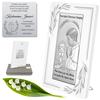 Silver Picture First Holy Communion Souvenir for a Boy with Engraving 6717OP-O 9.5 X 13 Cm
