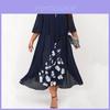 Womens Chiffon Patchwork Dress With Ruffle Sleeves For Elegant Spring Casual Wear